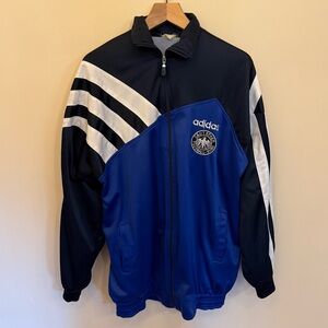 Vintage RARE Adidas Germany DFB Track Jacket XL Soccer Warm Up Blue Black
